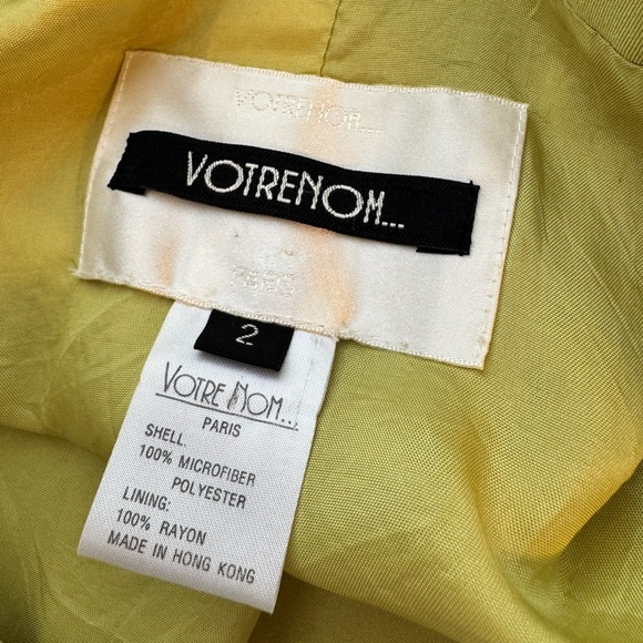 Votre Nom Paris Chartreuse Blazer Size 2 - Picture 4 of 8